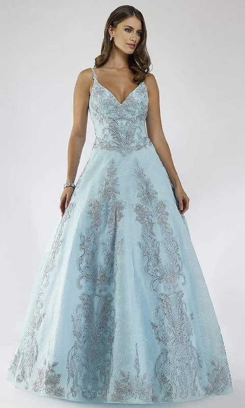 Flash Sale Lara Dresses - 29681 Lace Plunging V-neck Ballgown
