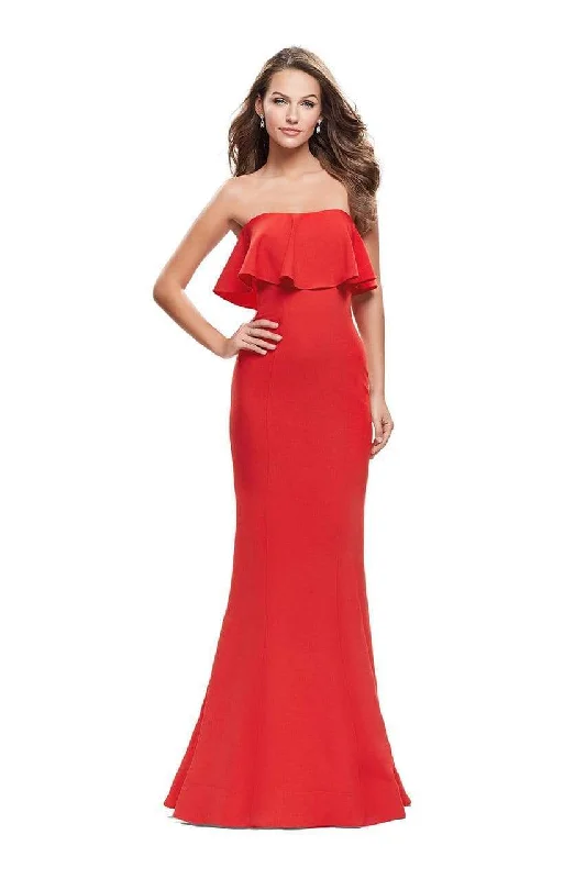 Mega Deal La Femme - 25419 Strapless Fitted Ruffled Mermaid Gown