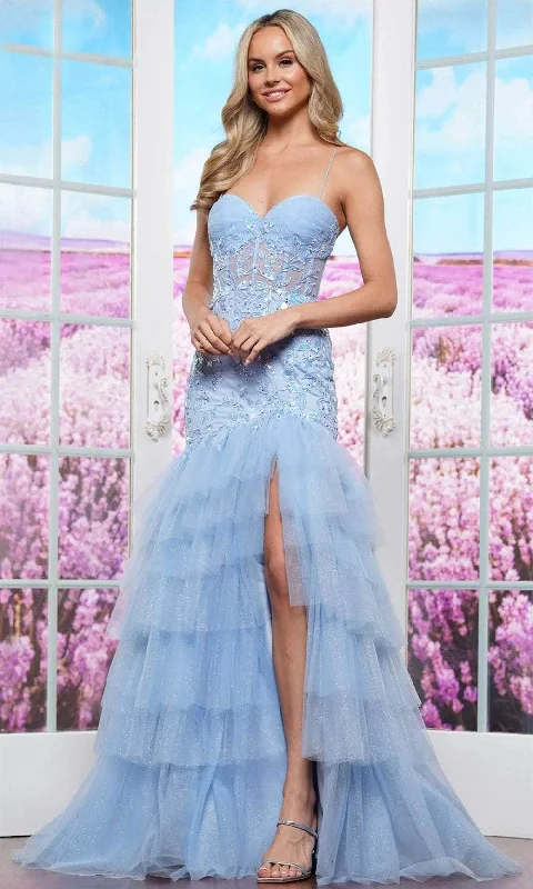 Super Savings Colors Dress 3471 - Mesh Ruffle Prom Dress