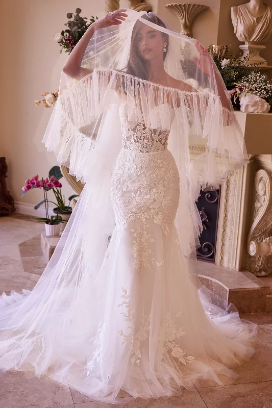 Unbeatable Prices Couture Ruffle Edge 2-Tier Veil by Ladivine V011