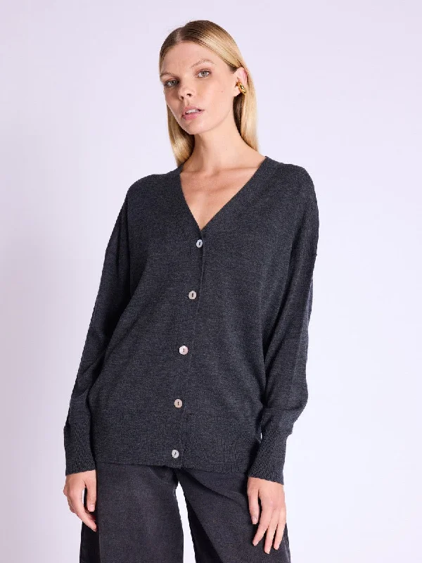 Midnight Madness Cardigan 19gasper6umt Dark-Melange