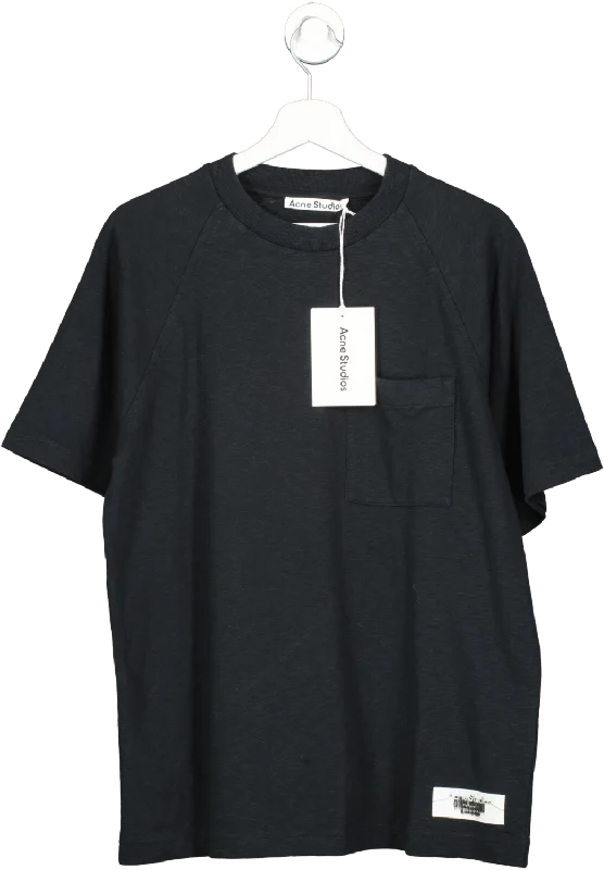 Don't Wait Acne Studios Black Logo Patch Pocket T-shirt BNWT UK S