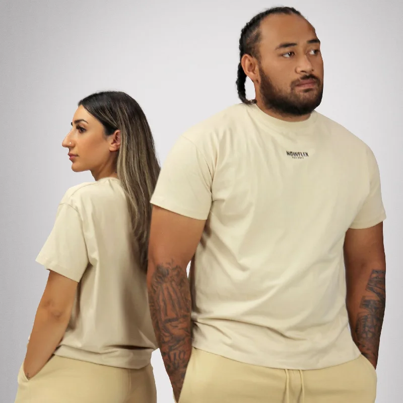 Deal Frenzy Basics Unisex Oversized T-Shirt - Beige
