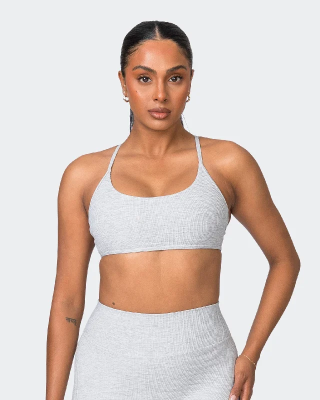 Act Now Essence Rib Bralette - Quiet Grey Marl