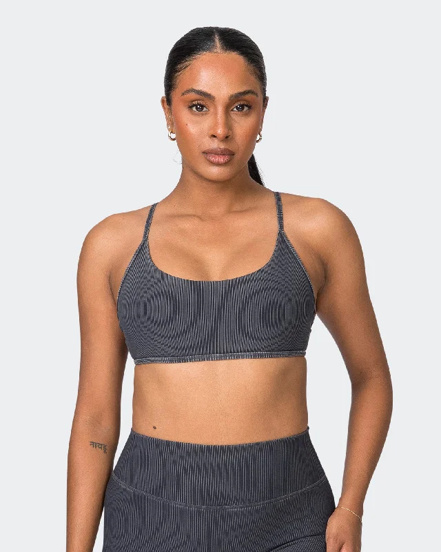 Flash Sale Essence Vintage Rib Bralette - Washed Black