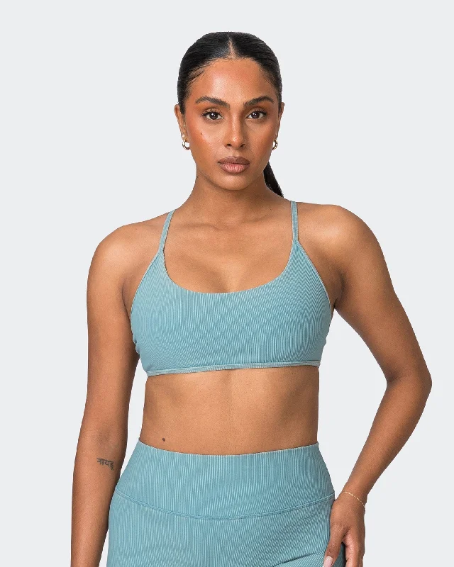 Exclusive Online Offer Essence Vintage Rib Bralette - Washed Harbour