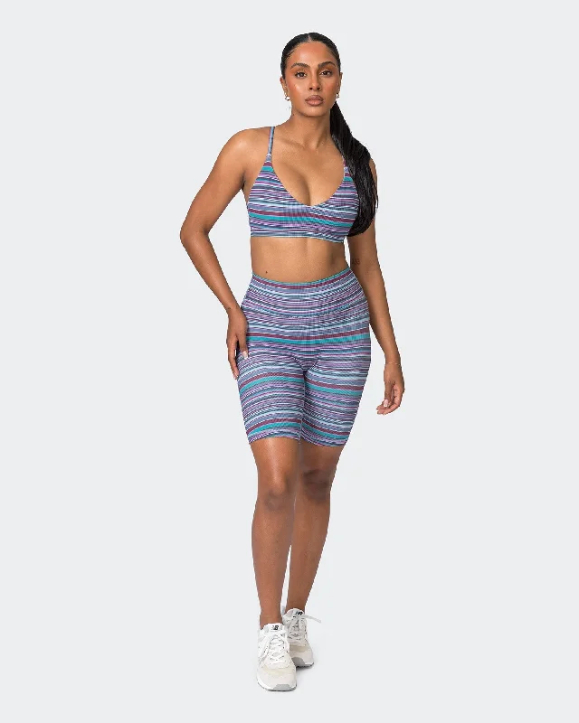 Online Exclusive Levitate Rib Bralette - Dusk Desert Stripe Print