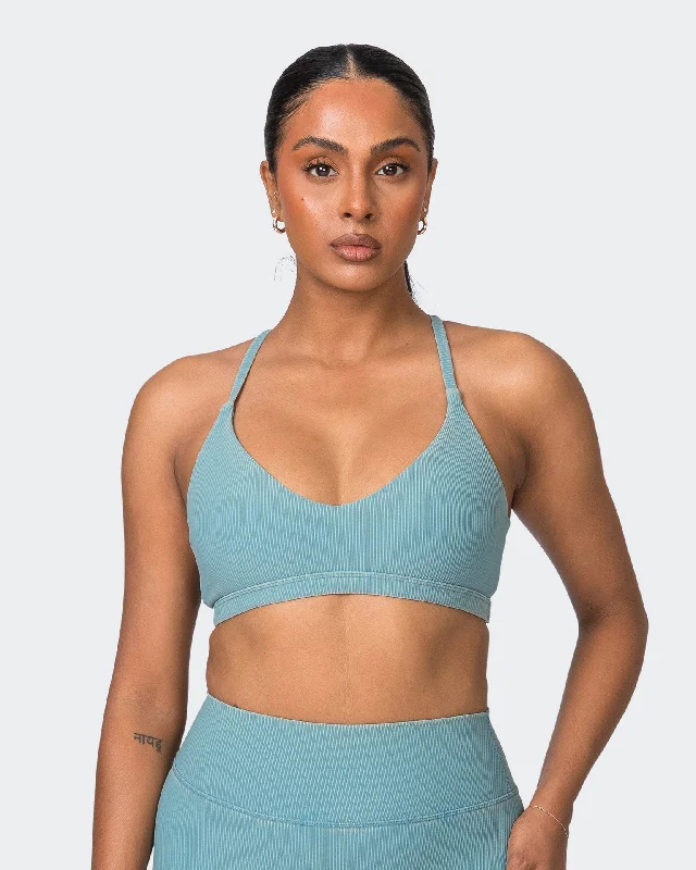 Warehouse Sale Levitate Vintage Rib Bralette - Washed Harbour