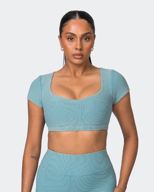 Today’s Deal On Point Vintage Rib Bra - Washed Harbour