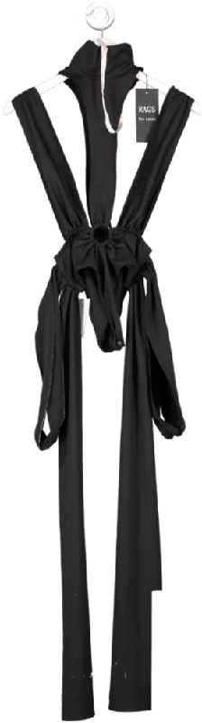 Holiday Sale Rags The Label Black Valentina Bodysuit UK XS