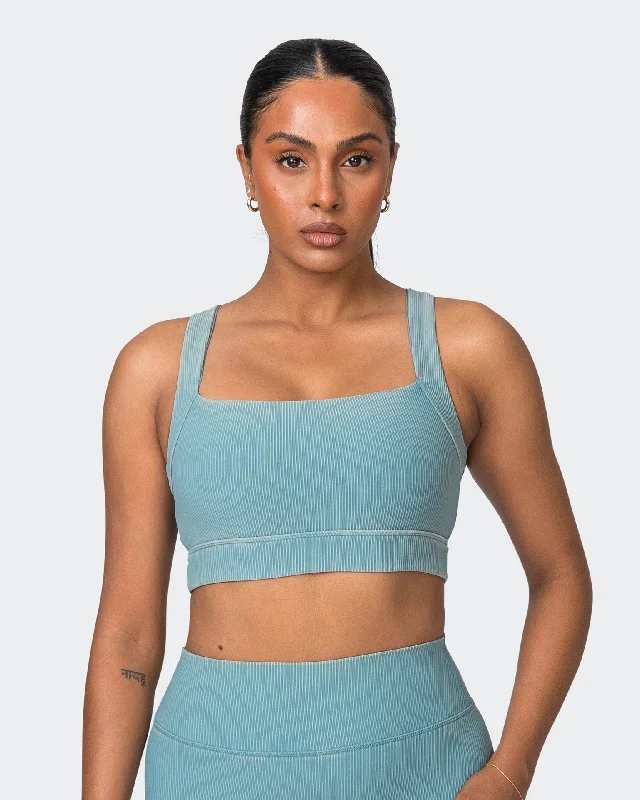 Season Finale Sale Rebound Vintage Rib Bra - Washed Harbour