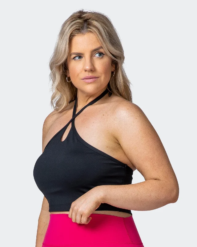 Final Markdown Shimmer Bra Tank Combo - Black