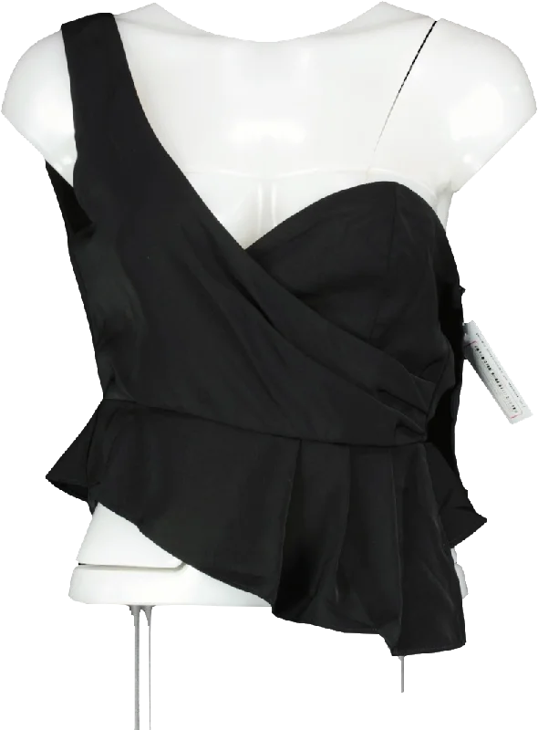 Deal Explosion Superdown Black Karlie One Shoulder Top UK XS