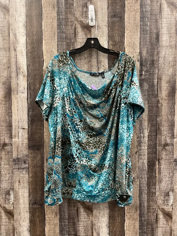 Closeout Top Short Sleeve By Notations  Size: 3x
