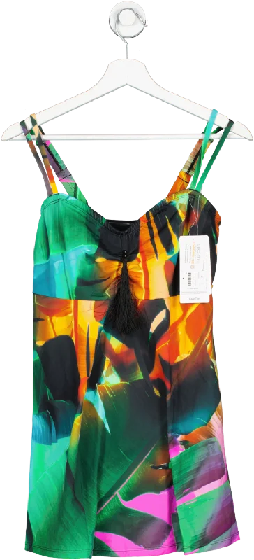 Now or Never ULLA POPKEN Multicoloured Print Swim Dress Swimsuit BNWT UK 16