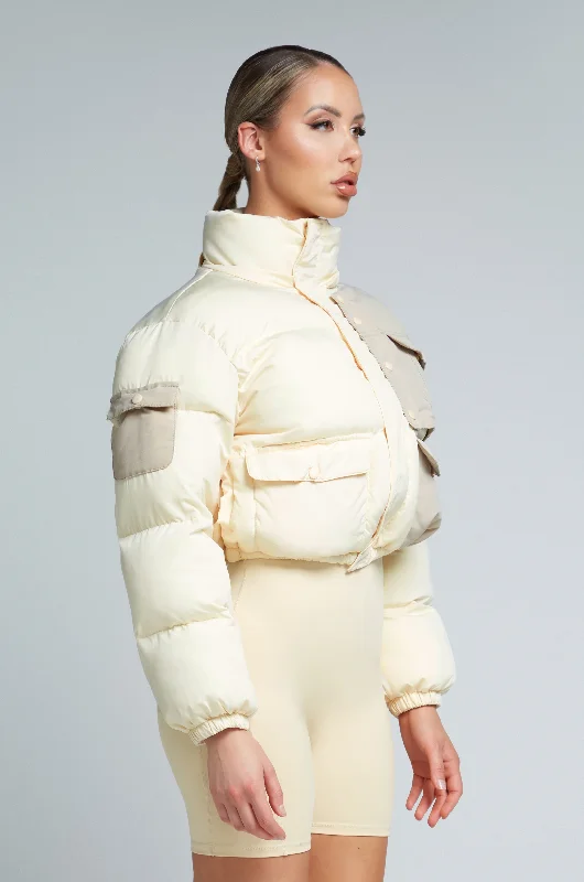 Extra Savings W23/24 KG Cropped Puffer Jacket - Cream