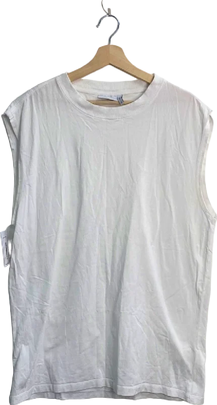 Limited Quantity Weekday White Oversized Tank Top UK Large