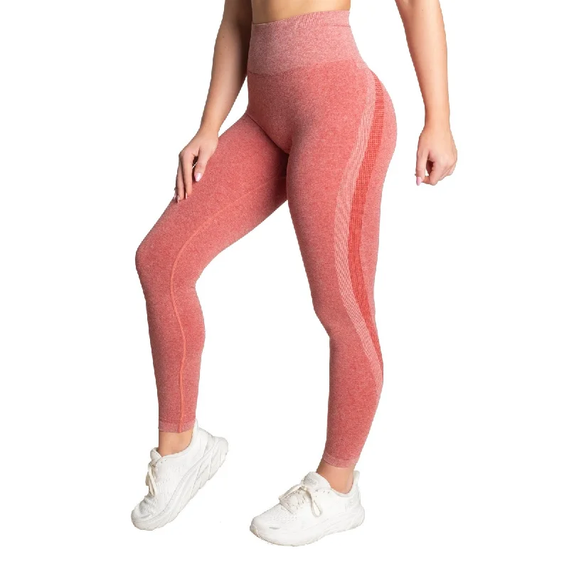 Price Break Better Bodies Seamless Curve Scrunch Leggings - Chilli Red Melange