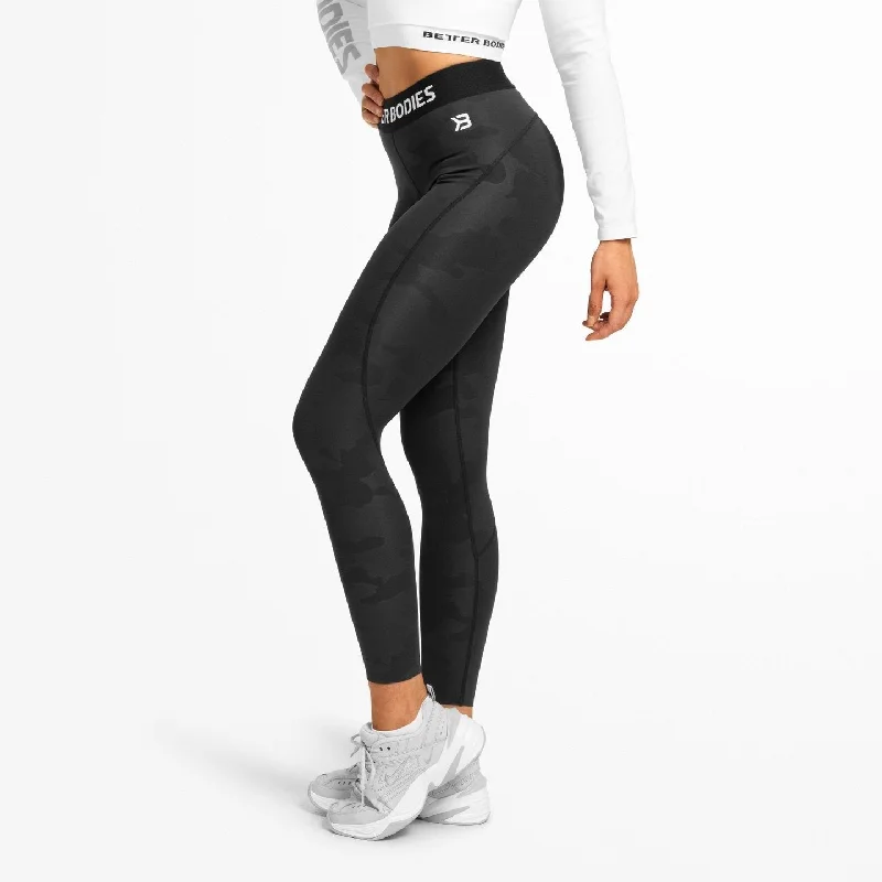 Factory Direct Sale Better Bodies Highbridge Leggings - Black Camo