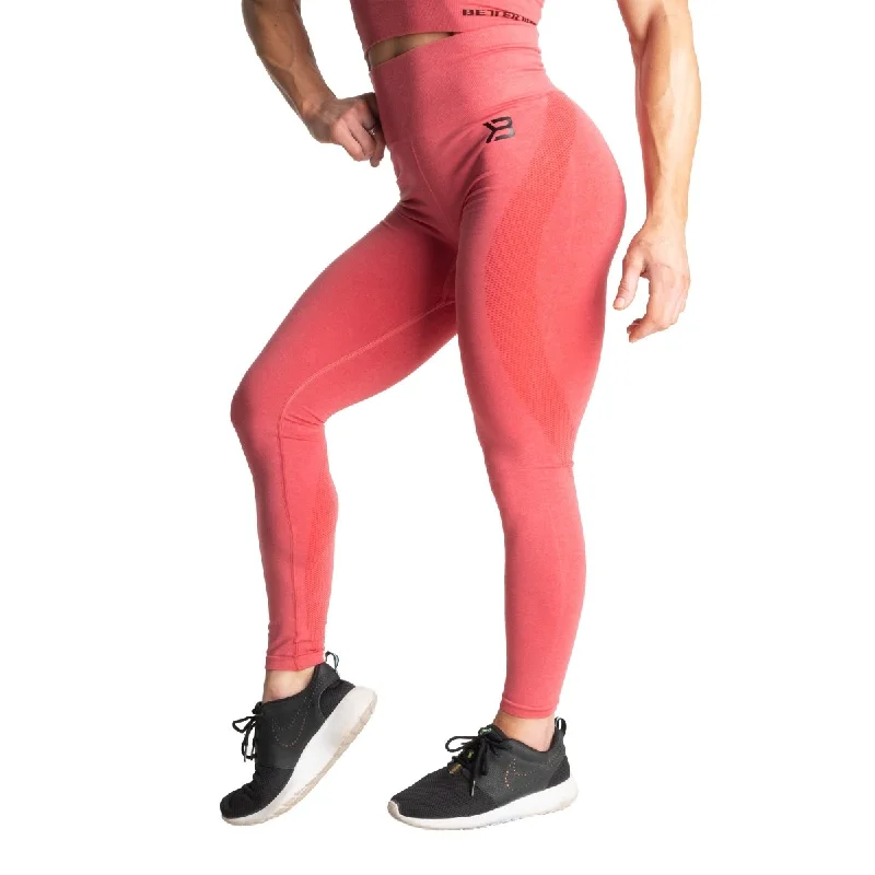 Year-End Clearance Better Bodies Rockaway Seamless Leggings - Chilli Red Melange