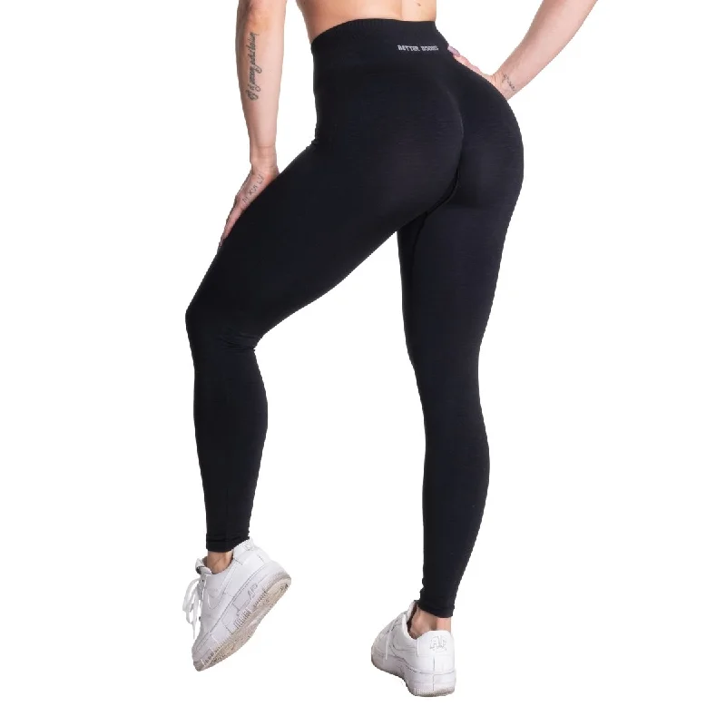 Final Clearance Better Bodies Seamless Scrunch Leggings - Black