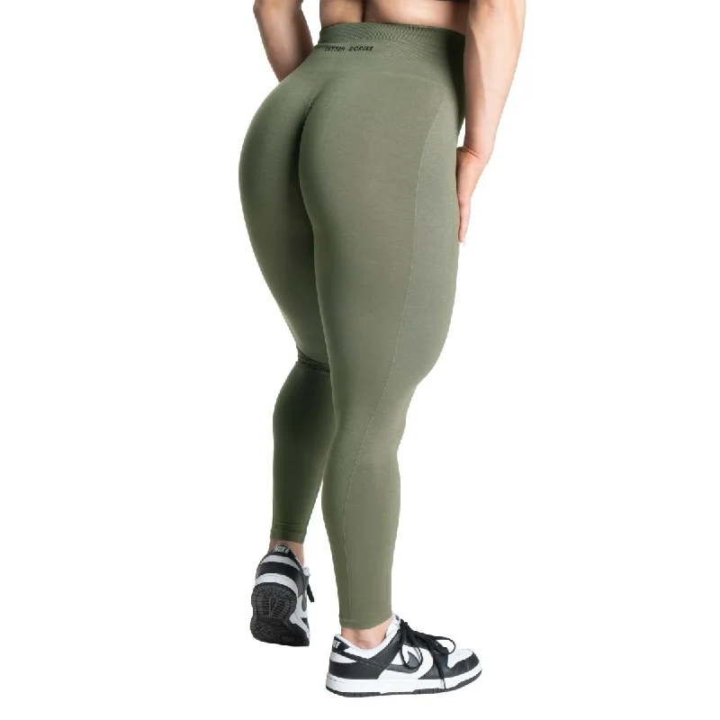 Discount Deals Better Bodies Seamless Scrunch Leggings - Washed Green