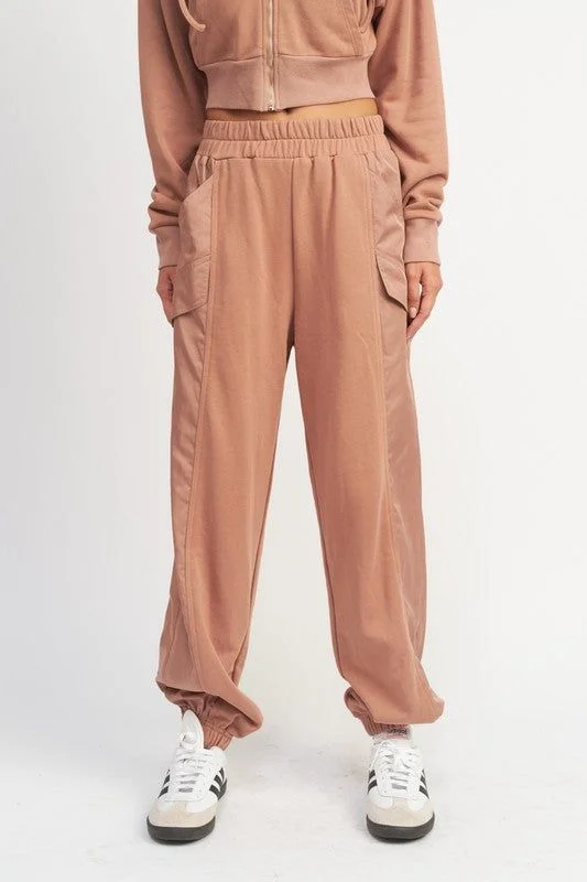 Deal Alert Contrasted Cargo Jogger Pants