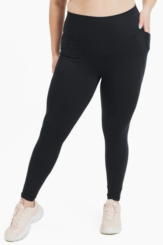 Super Deal Mono B Curvy Tapered Band Essential High Waist Leggings