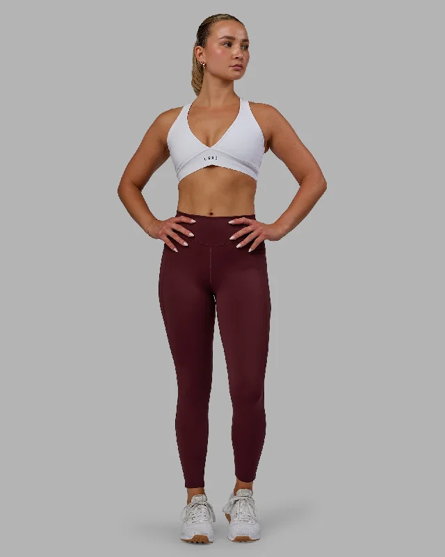 Clearance Event Elite 7/8 Length Leggings - Dark Cherry