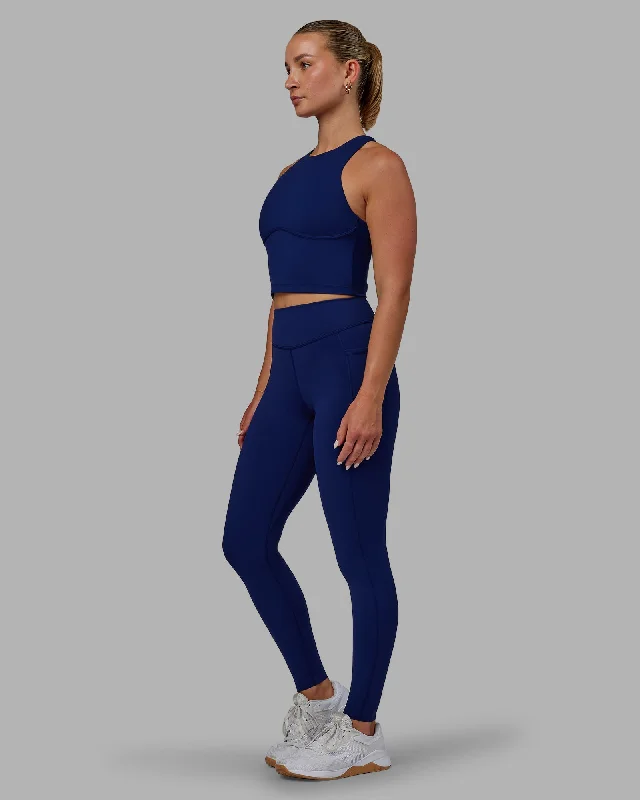Price Slash Elite Full Length Leggings - Midnight Blue