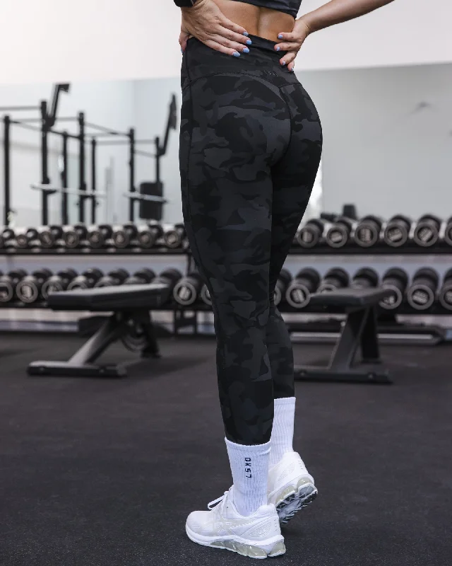 Final Clearance Elixir Full Length Leggings - Black Camo