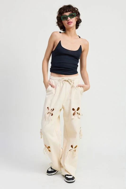 Midnight Madness Emory Park French Terry Pants With Cutout Detail
