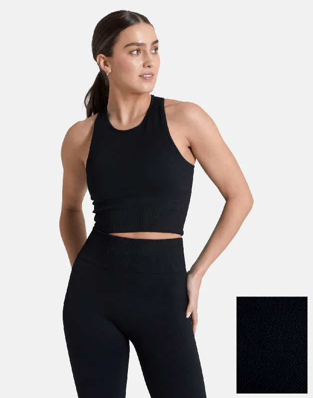 Get It Before It’s Gone Lotus Chevron Bra in Black