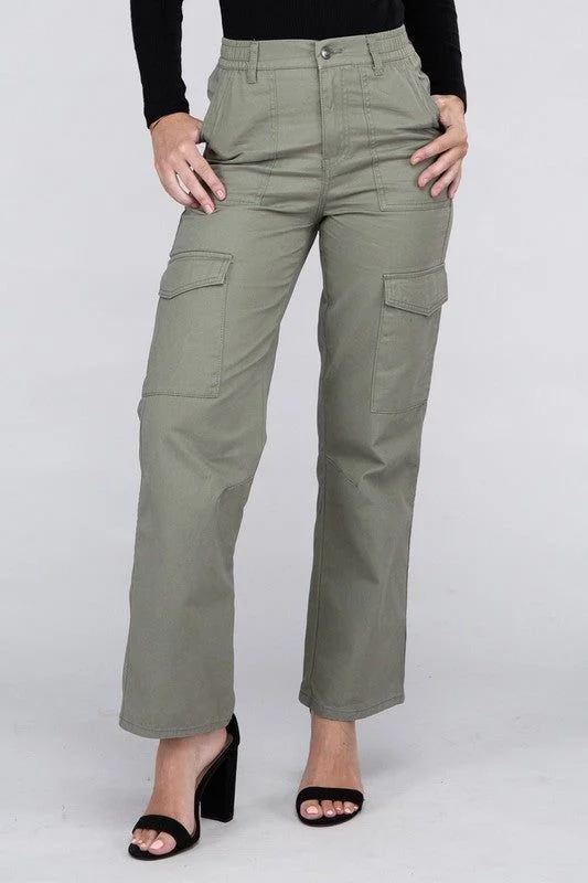 Deep Discounts Everyday Wear Elastic-Waist Cargo Pants