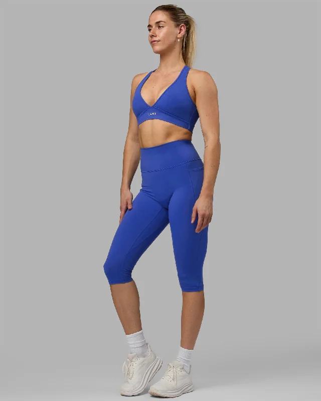 Best Seller Fusion 3/4 Length Leggings with Pockets - Power Cobalt