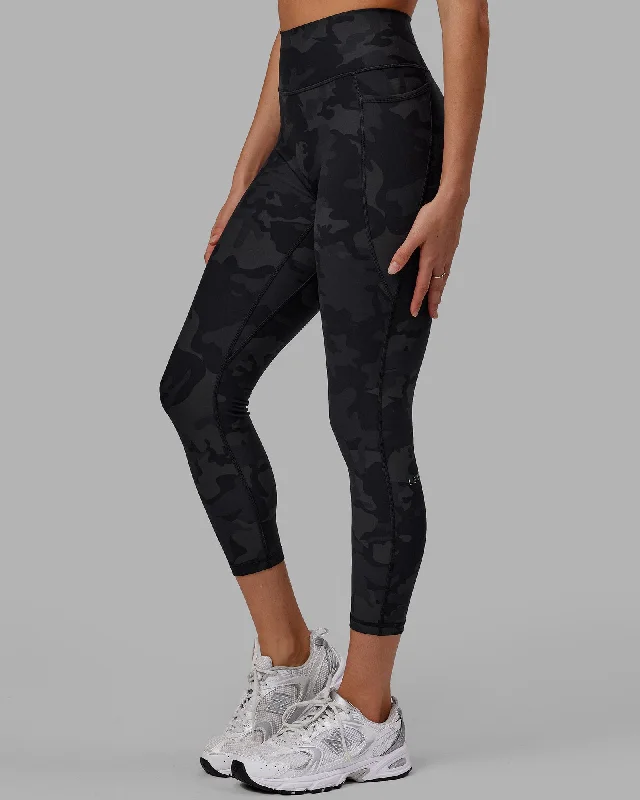 Limited Availability Fusion 7/8 Length Leggings with Pockets - Black Camo