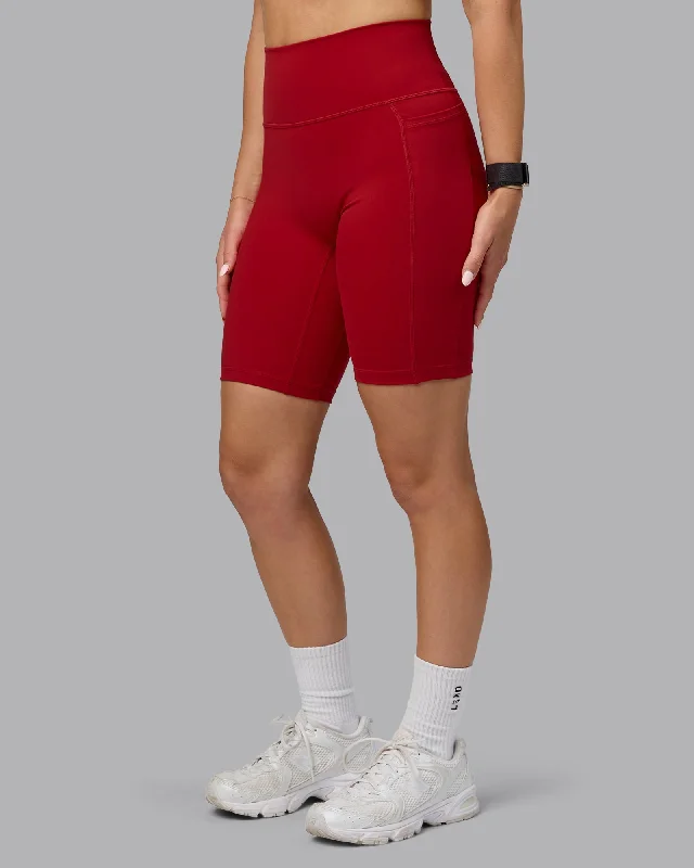 Best Bargains Fusion Bike Shorts with Pockets - Cherry Red