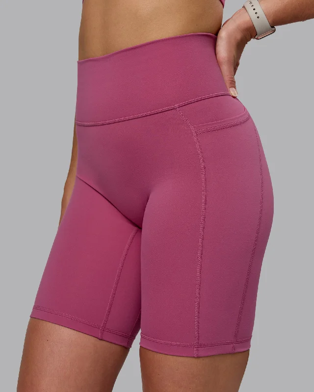 Savings Galore Fusion Bike Shorts with Pockets - Mauve Haze