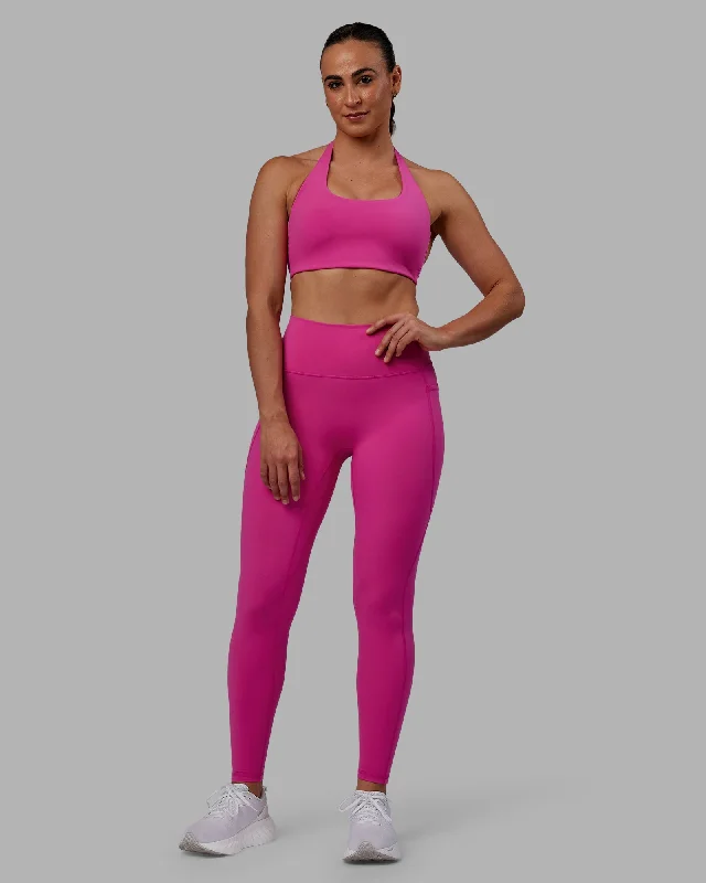 Loyalty Reward Fusion Full Length Leggings with Pockets - Fuchsia Pink