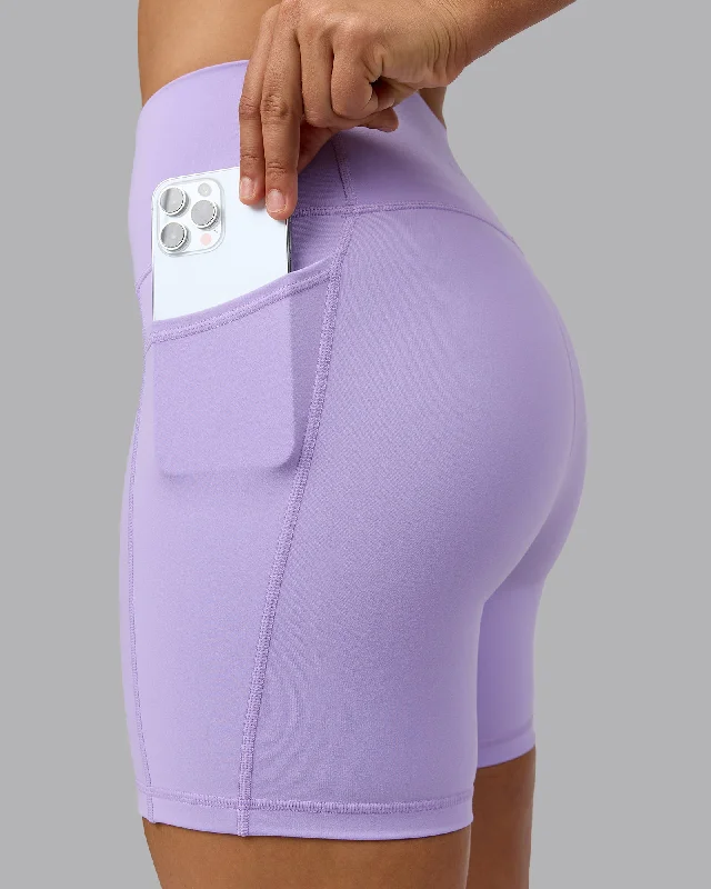 Huge Savings Fusion Mid-Length Shorts with Pockets - Pale Lilac