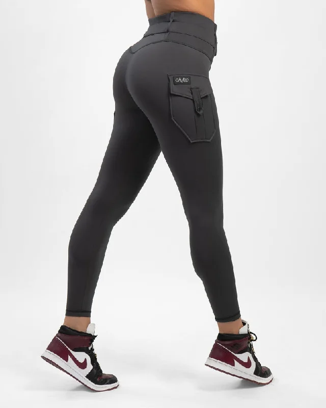 Members Only Gavelo Cargo Leggings - Charcoal