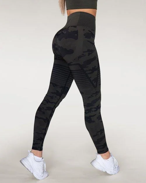 Limited Time Discount Gavelo Seamless Camo Leggings - Black