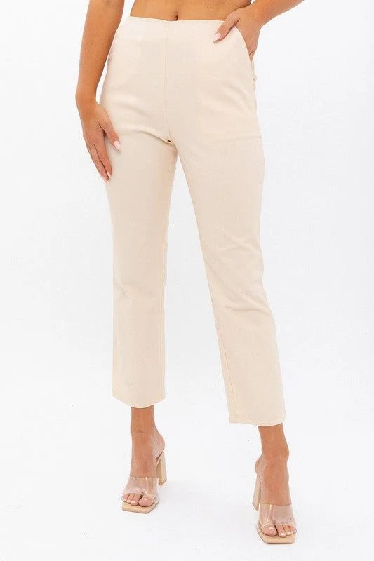 Closeout Sale LE LIS | High Waisted Crop Pants