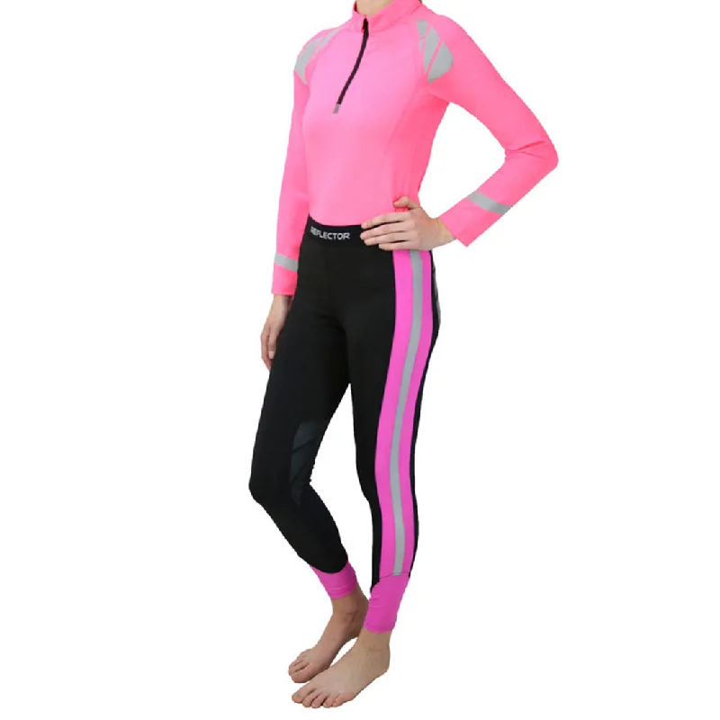 Mega Deal Hy Equestrian Ladies Reflector Riding Tights