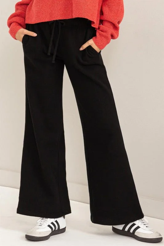 Super Sale HYFVE The Feelin Cute Mid-Rise Drawstring Wide Leg Pants
