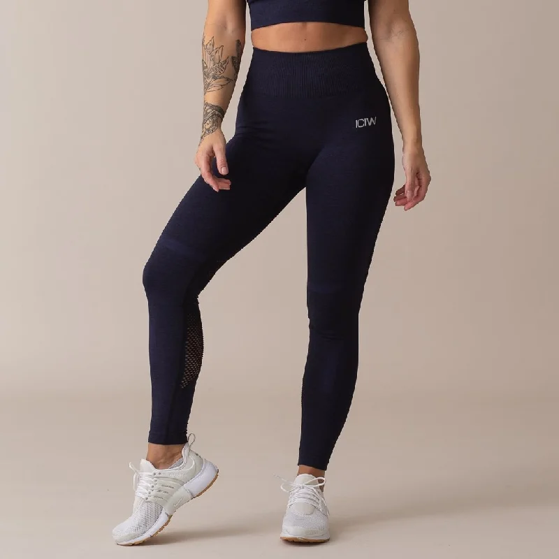Bargain Prices ICIW Seamless High Waist Tights - Navy Melange