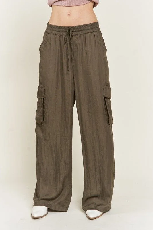 Savings Galore Jade By Jane Satin Cargo Pants