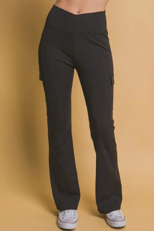 Super Sale Love Tree Flared Cargo Leggings