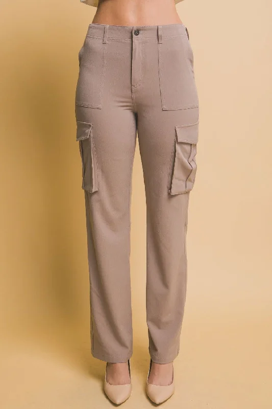 Warehouse Sale Love Tree High Rise Cargo Pants with Pockets