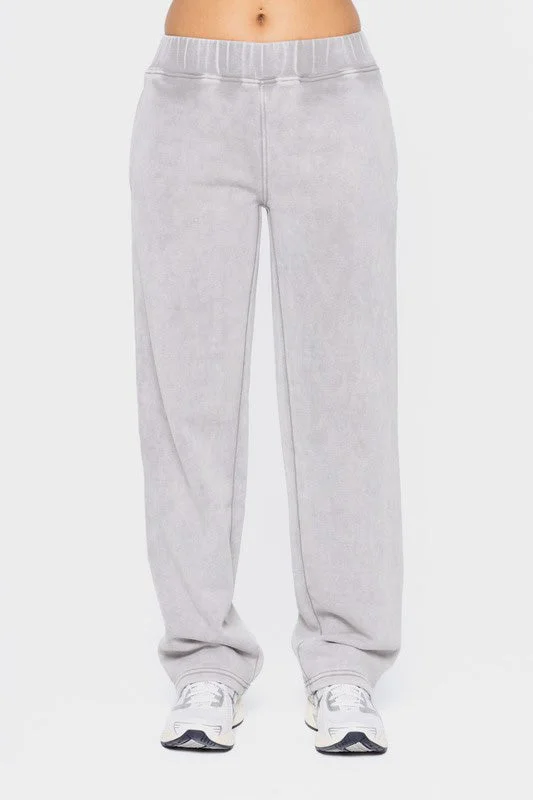 Super Bargain Mono B Elastic Waist Fleece Pants with Pockets